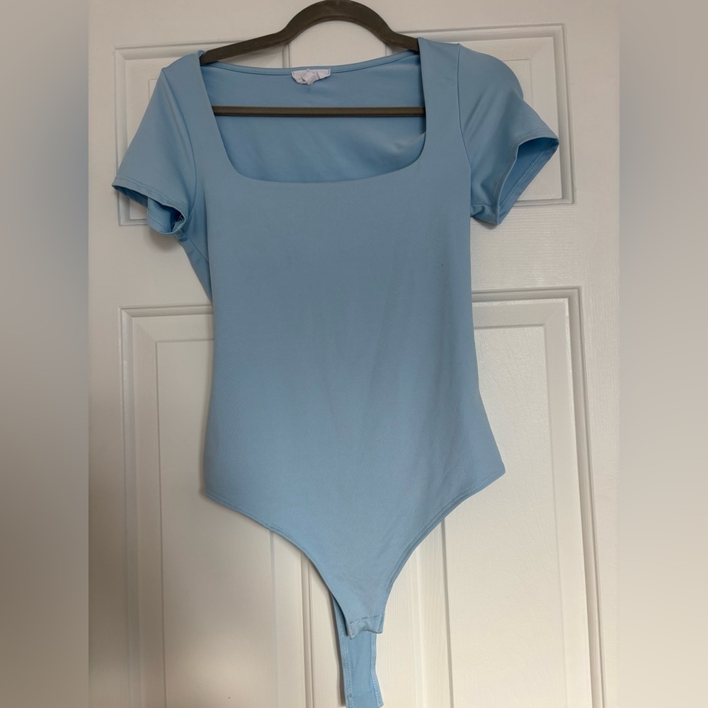 Light Blue Short Sleeve Bodysuit
